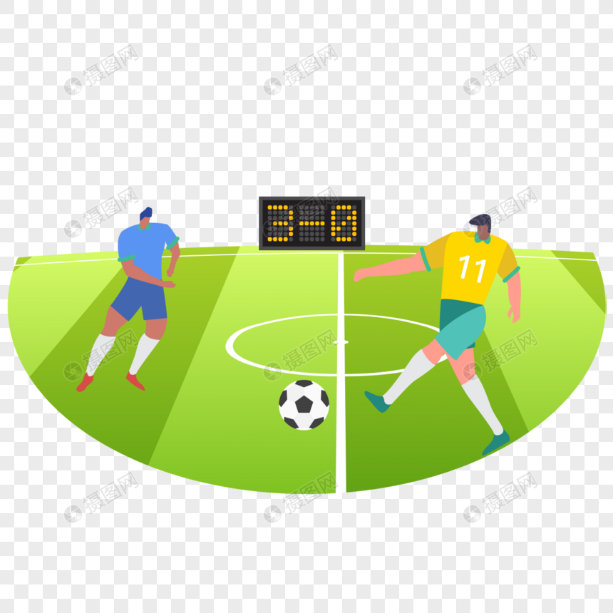 足球比赛图标免抠矢量插画素材图片