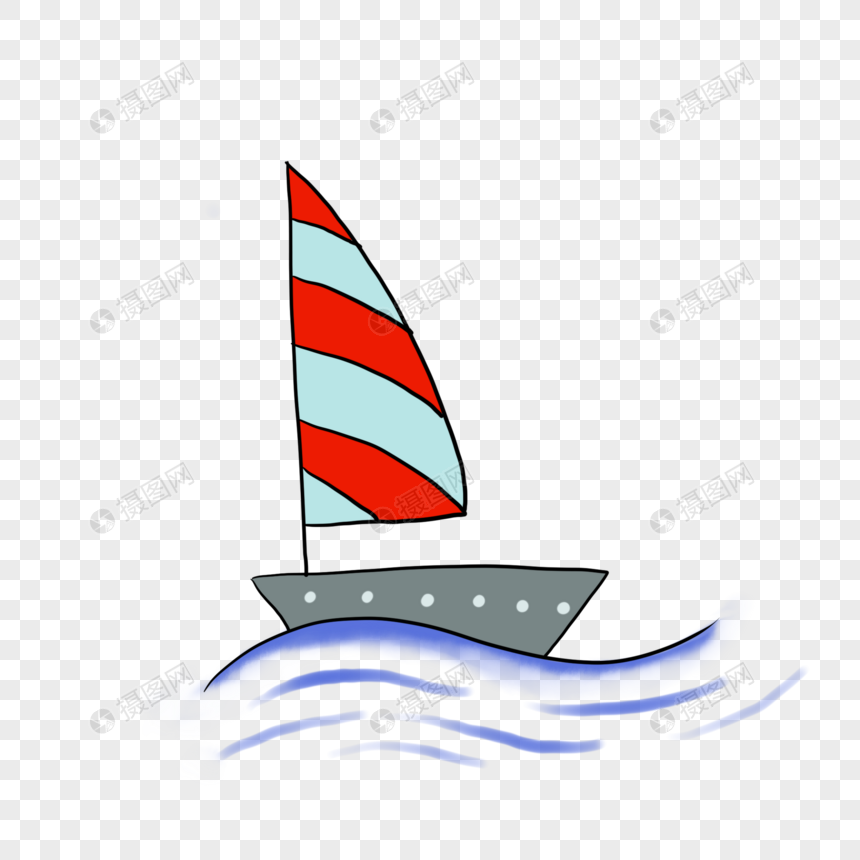 夏日小帆船图片