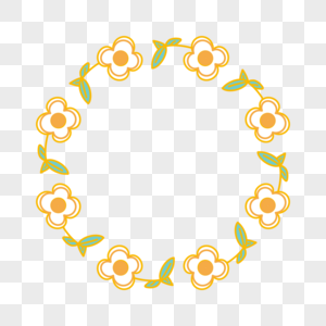 黄色花朵边框图片