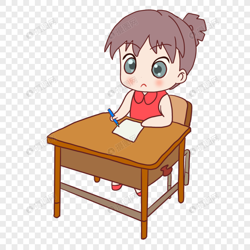 做作业的小学生元素素材下载-正版素材401337729-摄图网