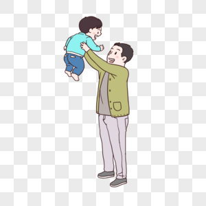 父亲举起孩子图片素材