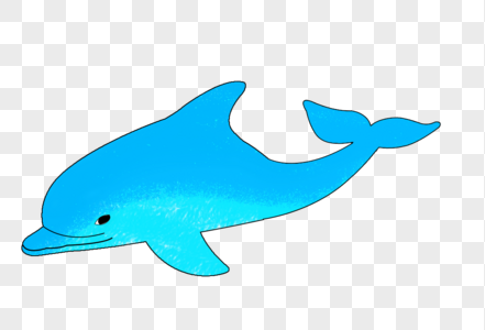 手绘卡通海豚海洋大海鱼类免抠PNG素材图片