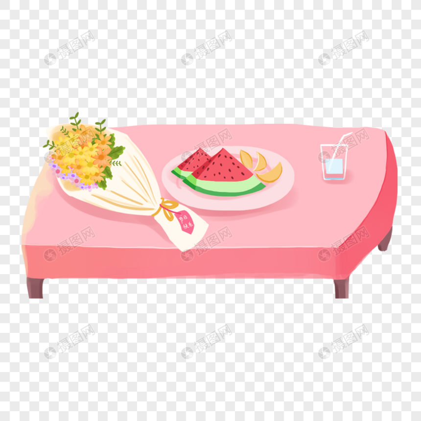 桌子上的食物图片