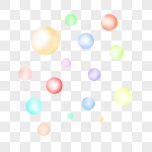 六一儿童节彩色泡泡元素图片