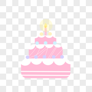 儿童节生日蛋糕甜品粉色巧克力球蜡烛手绘装饰图案图片