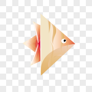 AI矢量图可爱卡通折纸动物鱼类小鱼图片
