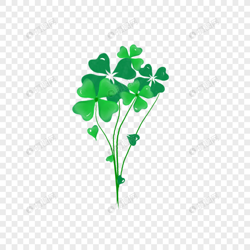 四叶草植物元素素材下载 正版素材 摄图网 四叶草植物元素素材下载 正版素材 摄图网