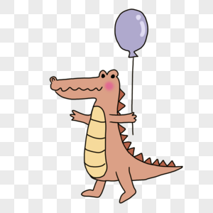 拿气球的恐龙图片