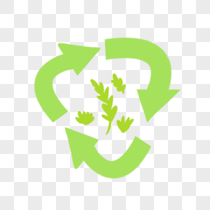 保护环境垃圾回收绿色插画图片