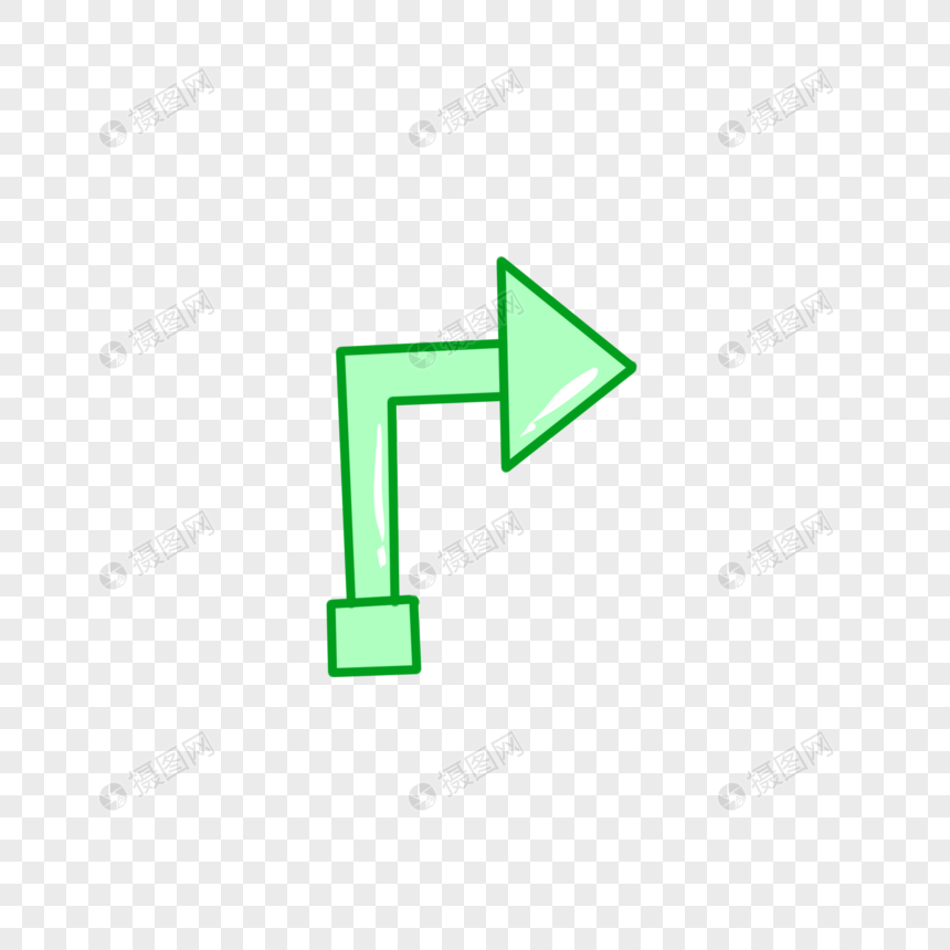 绿色向右箭头图片