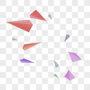 漂浮三角形图片