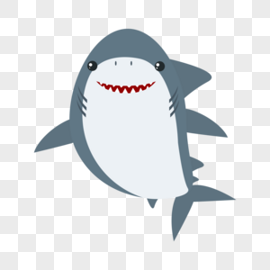 鲨鱼图标免抠矢量插画素材图片