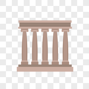 古希腊建筑柱子矢量素材图片
