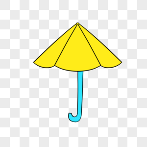 黄色雨伞太阳伞清新夏日图片
