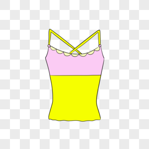 小吊带吊带夏日清新卡通素材