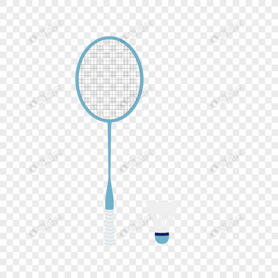 AI矢量图运动羽毛球拍和羽毛球图片
