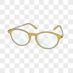 眼睛黄色眼镜素材