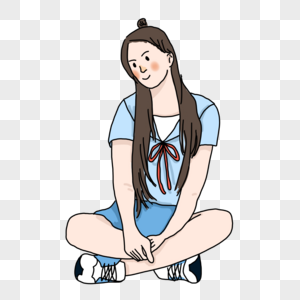 盘腿对脚坐图片