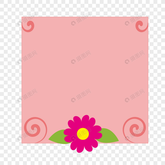 花朵边框矢量素材图片