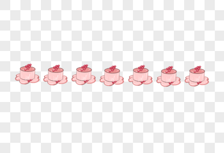 草莓蛋糕分割线图片