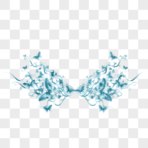 蓝色蝴蝶装饰底纹图片