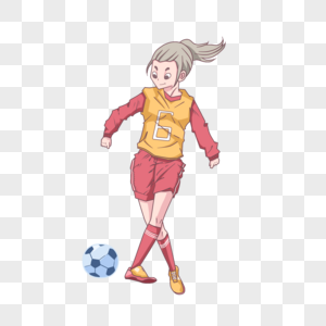 踢足球的小姐姐图片