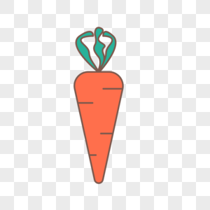 胡萝卜扁平图标图片