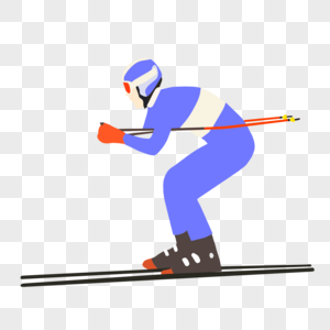 滑雪滑雪手绘人物高清图片