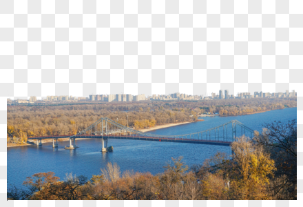 大桥边风景图片