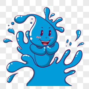水滴卡通蓝色水滴高清图片