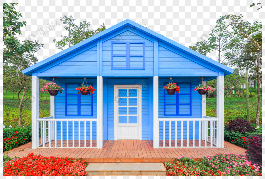 蓝色小屋图片