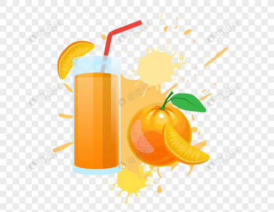 飞溅果汁和橙子图片