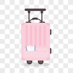 行李箱小清新拉杆端高清图片