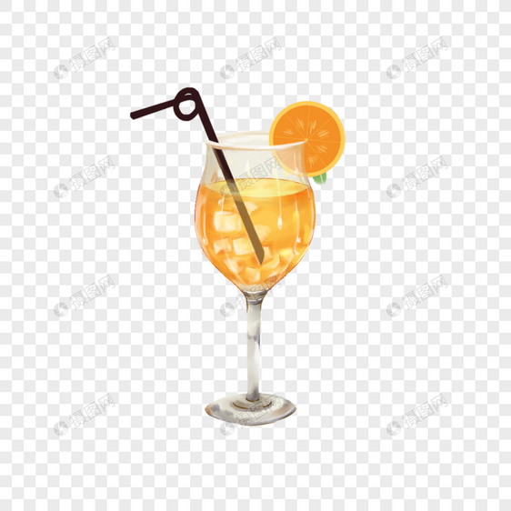 夏日橙子饮品图片