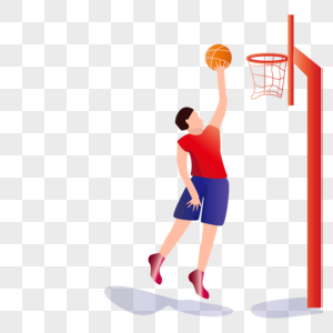 扁平化投篮运动员图片