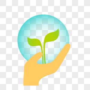 手托小草图片