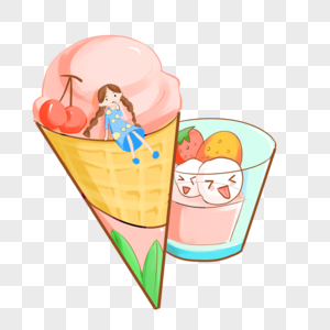 冰淇淋杯子雪糕图片