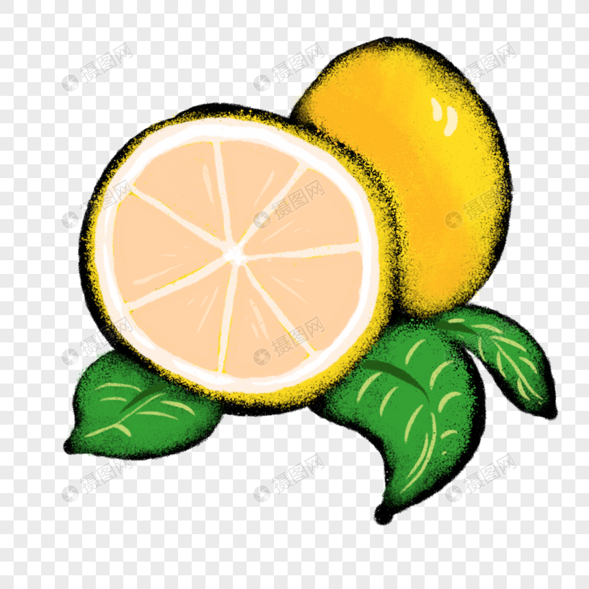 卡通水果柠檬插图图片