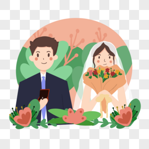 婚礼现场的有爱夫妻图片