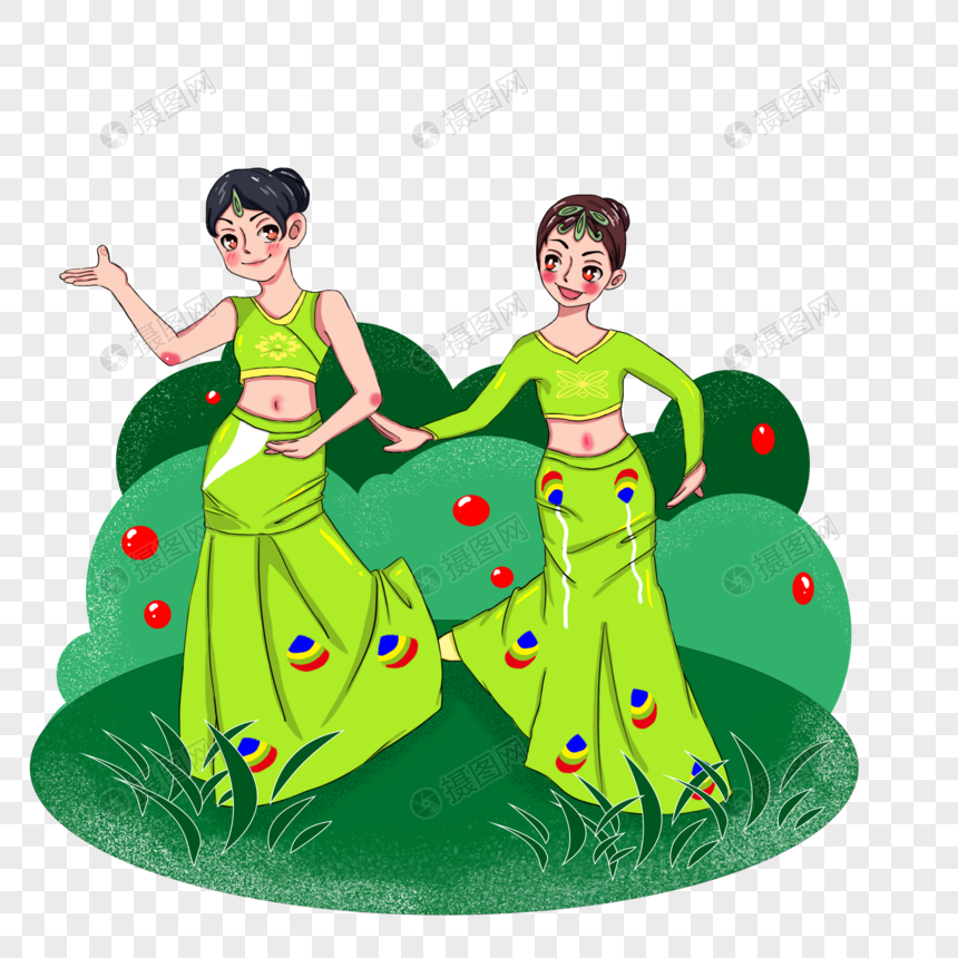 跳舞的傣族美女