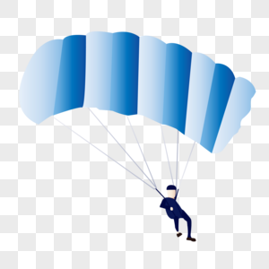 AI矢量图扁平化人物极限运动跳伞划伞图片