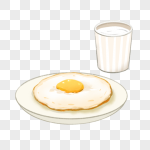 美食早餐煎蛋牛奶图片