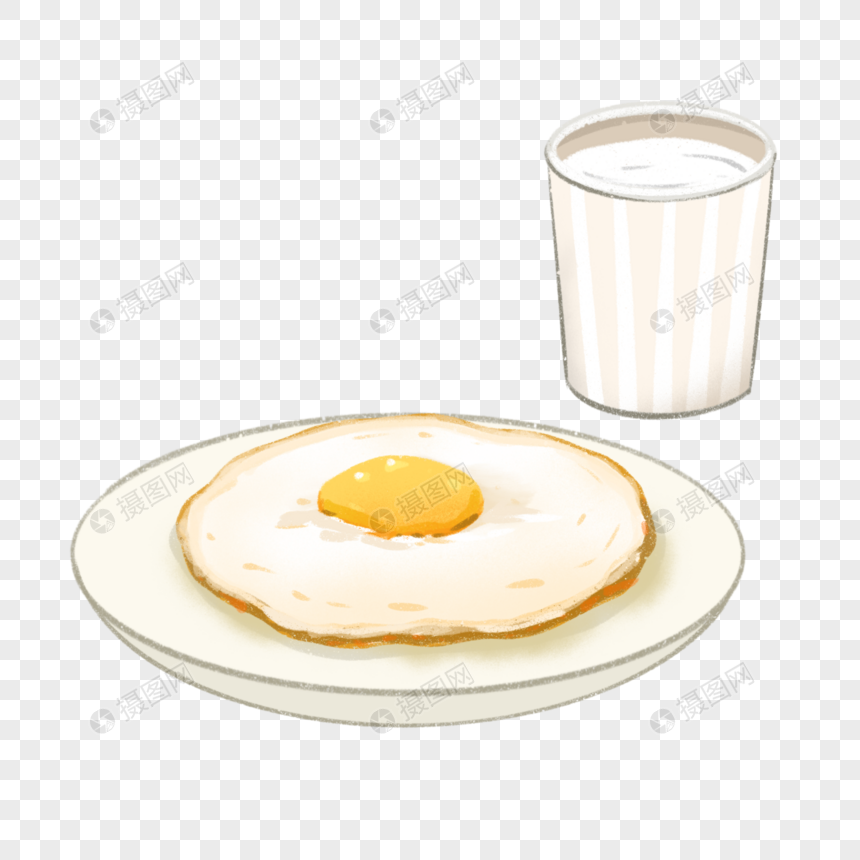 美食早餐煎蛋牛奶图片