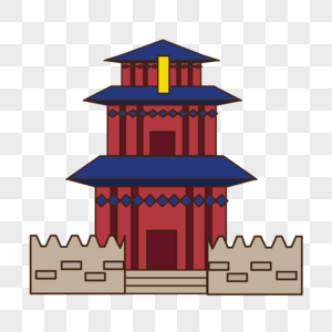 中式建筑塔楼高清图片