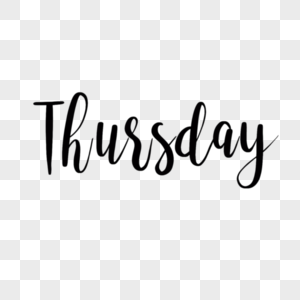 简约英文thursday素材