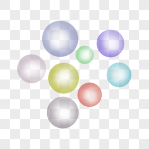 彩色漂浮球体图片