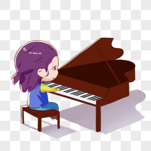 演奏钢琴的女孩高清图片