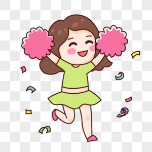 欢呼雀跃的小女孩图片素材