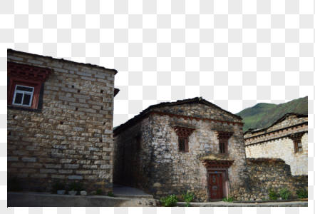 川藏区藏式建筑高清图片