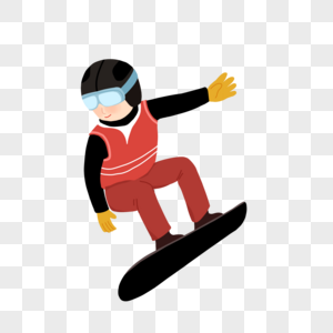 滑雪卡通图片